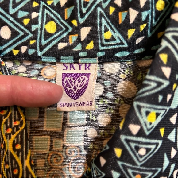 Vintage SKYR 70s Dagger Collar Blouse Size Medium - Picture 9 of 16